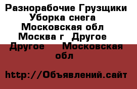 Разнорабочие Грузщики Уборка снега - Московская обл., Москва г. Другое » Другое   . Московская обл.